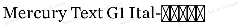 Mercury Text G1 Ital字体转换